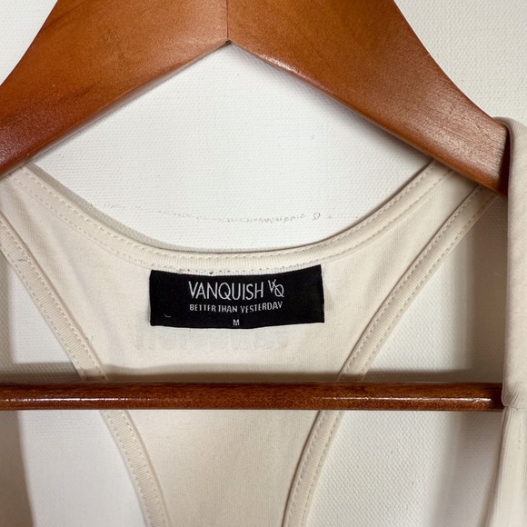 Vanquish X Dragonball Z Vegeta Mens Ivory Work Out Athletic Stringer Tank Top M - Picture 10 of 12